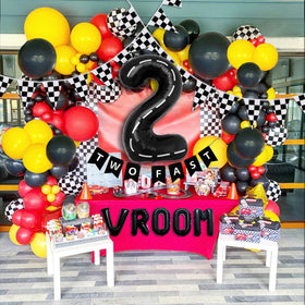 DEAPEICK VROOM 16inch balloons add vivid accents for speed-themed decor
