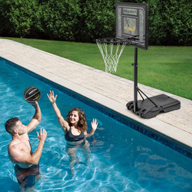 DEBERG base filled with water demonstrating stable poolside support