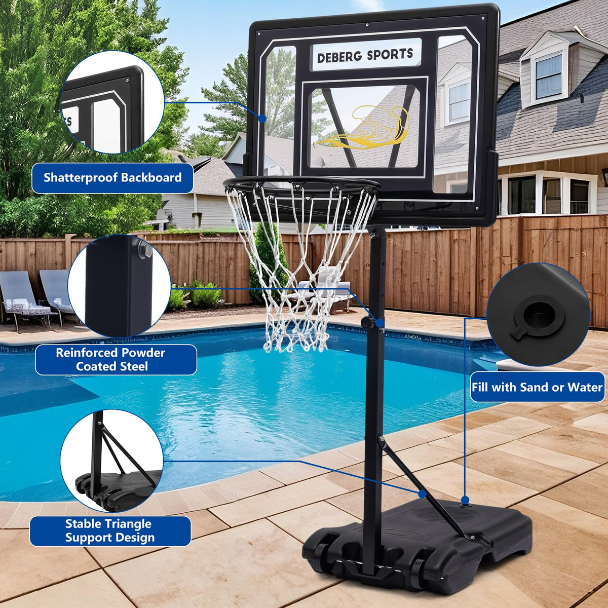 DEBERG height adjustment mechanism suitable for players of different ages