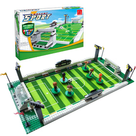DecantEmotion soccer field bricks showcase a vivid field layout for imaginative play