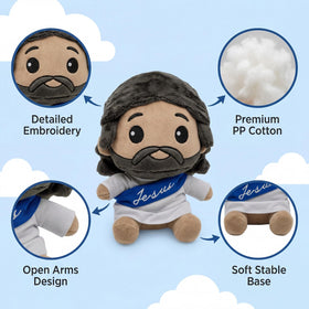 DECCED Jesus plush doll 11-inch size easy to place on shelves.