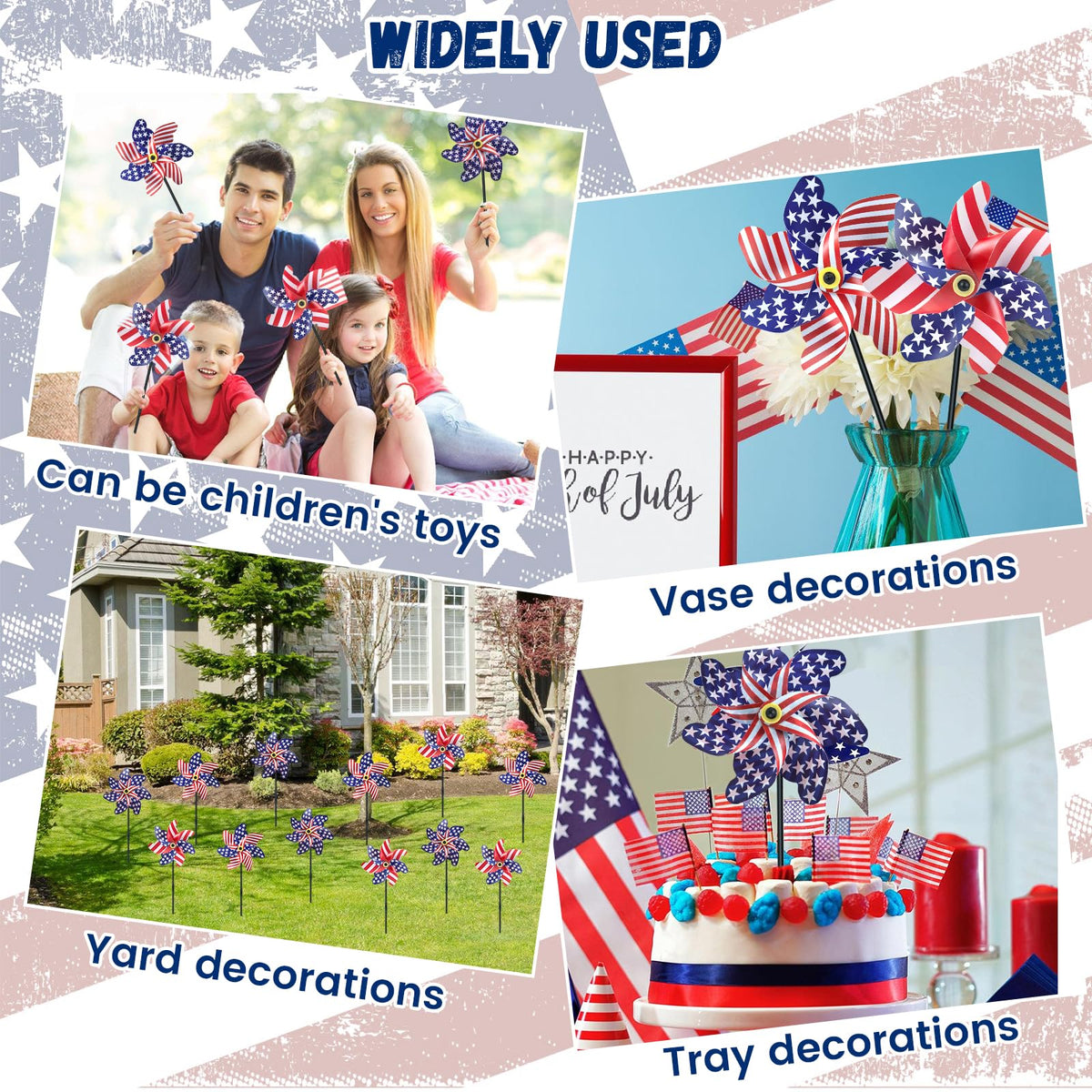 DECEED patio lawn pinwheels brighten 4th of July celebrations