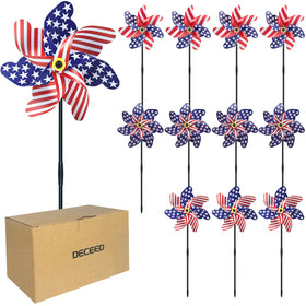 DECEED patriotic pinwheels collection for lawn decor and events