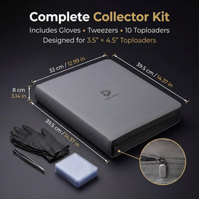 Deck Fort Toploader Binder Gloves protect cards from fingerprints during handling.