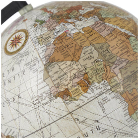 Deco 79 globe brass finials highlight vintage-inspired style
