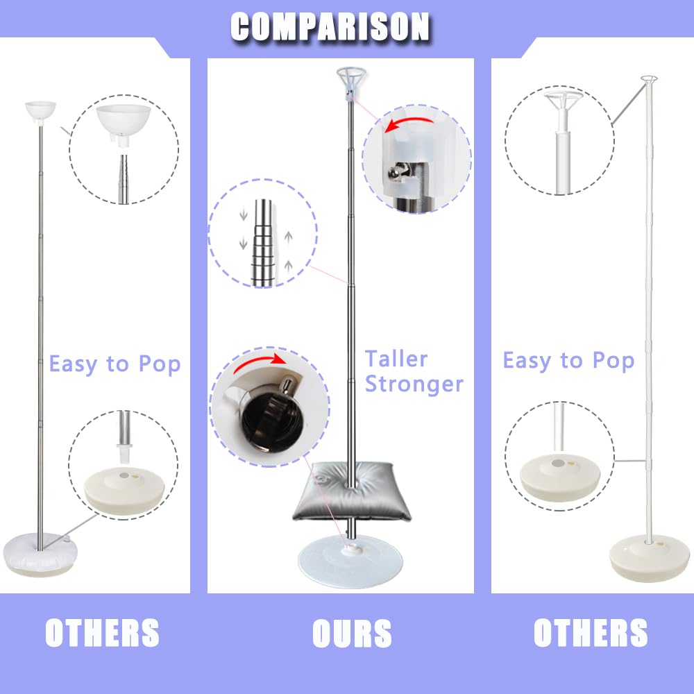 Decojoy 7 feet height-adjustable arch stand enables customizable balloon displays.