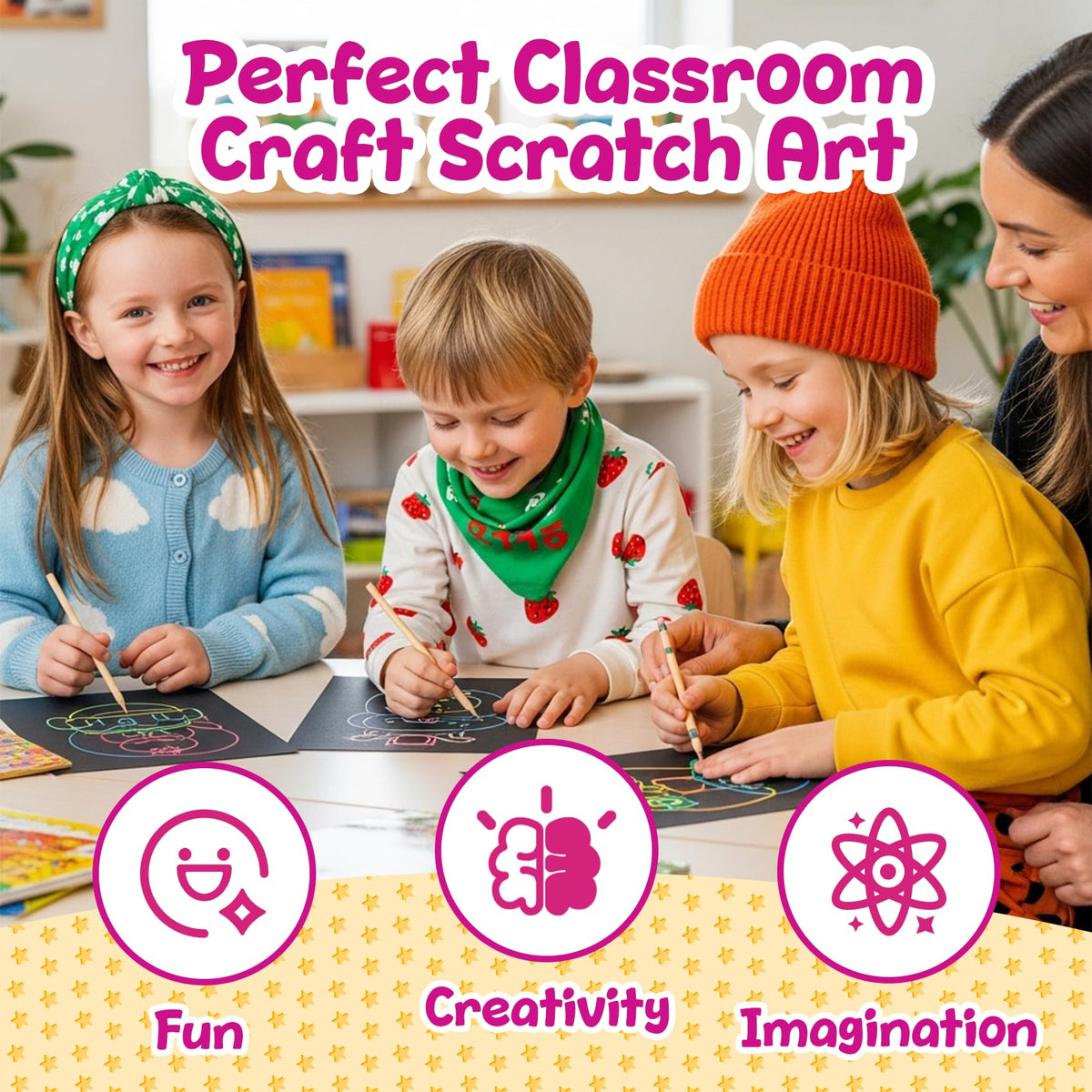 Decojoy drawing stencils help kids plan patterns and try new ideas.