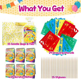 Decojoy scratch art stencils with 12 designs for reusable craft templates.