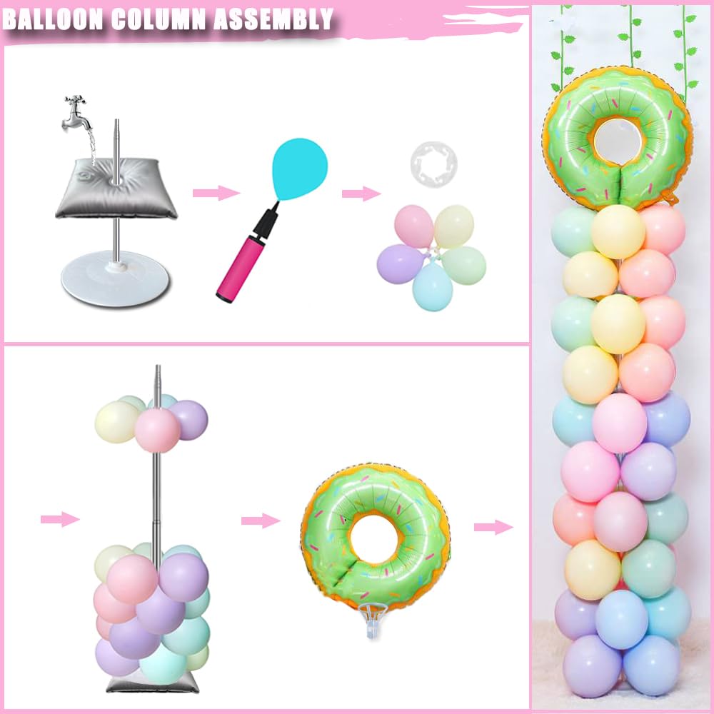 Decojoy tall balloon tower setup creates an impressive party display