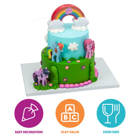 DecoPac Rainbow Topper Pinkie Pie figurine brings playful energy to celebrations