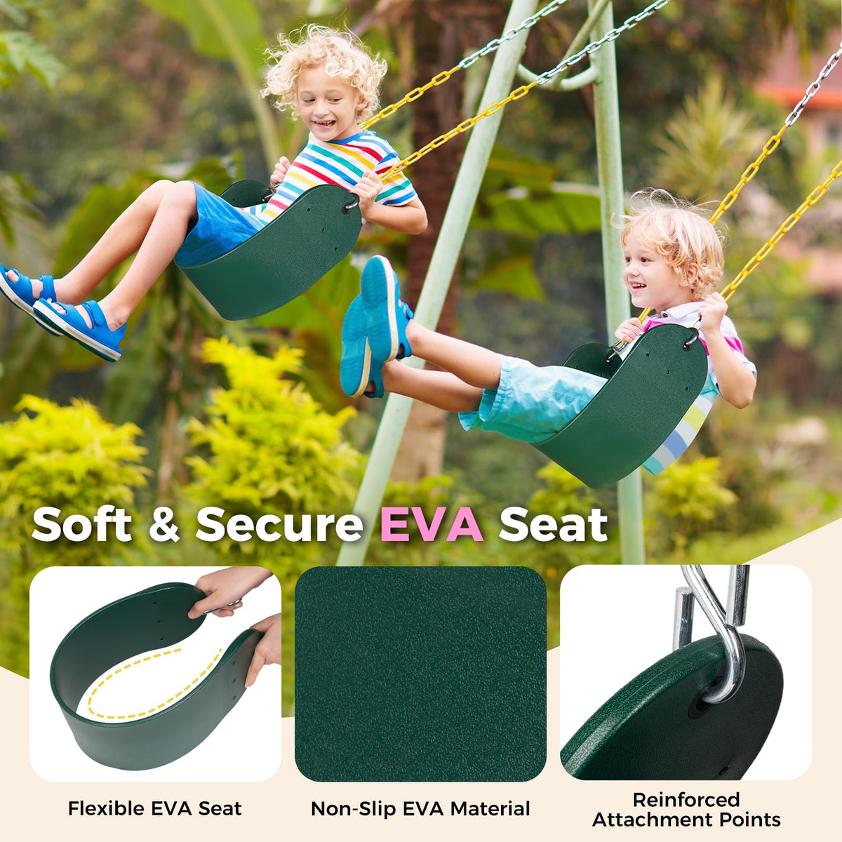 Decorlife 66-inch anti-rust chain for durable backyard swings