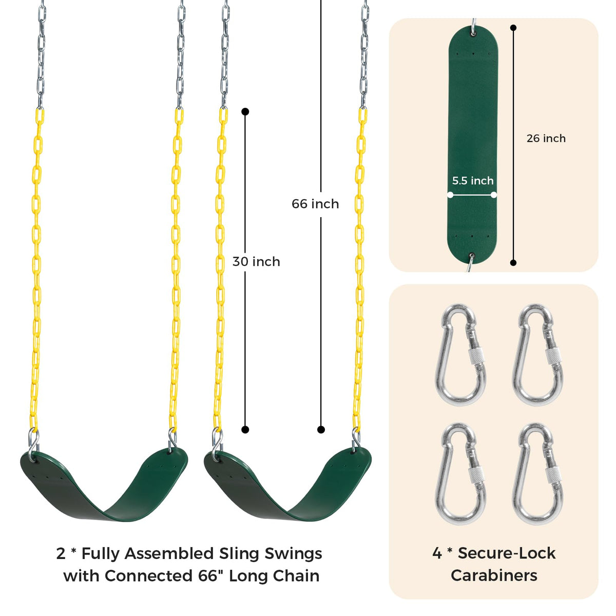 Decorlife backyard setup fits trees, porches, or beams