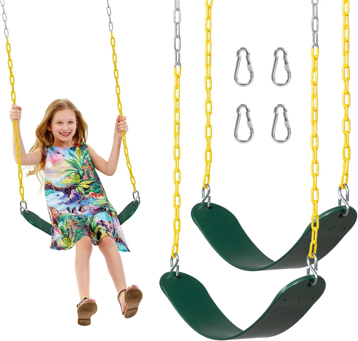 Decorlife outdoor swing seat anti-slip EVA surface for safe family use