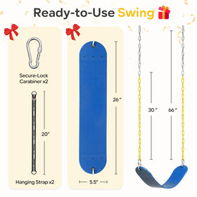 Decorlife package includes two seats, four chains, four hooks.