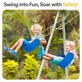 Decorlife 66-inch swing chains, rust-resistant, ensure durable support during daily backyard use.