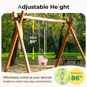 DECORLIFE pink easy-install swing for quick backyard use