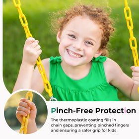 DECORLIFE pink plastic-coated chains for safe outdoor use