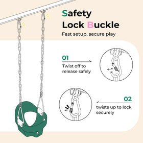 DECORLIFE portable swing set for yard, playground, or camping