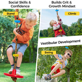 Decorlife tree-swing-climbing-platforms: textured grips support climbing play