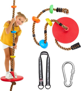 Decorlife tree swing kids assembly: easy setup with straps and carabiners for backyard fun