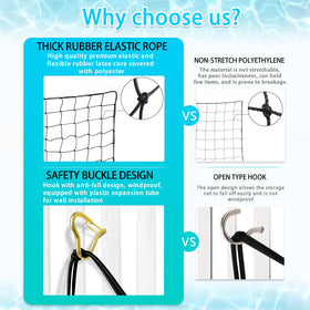 DECORSWITH durable elastic-rope design stands up to outdoor use.