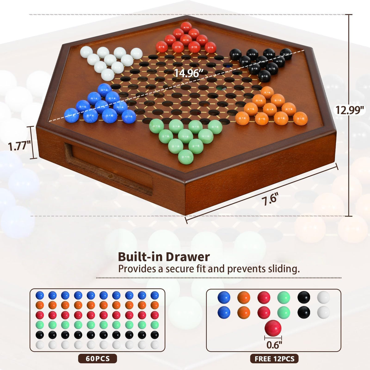 DecoWoodo premium 16mm glass marbles deliver substantial weight and vibrant colors for engaging play.