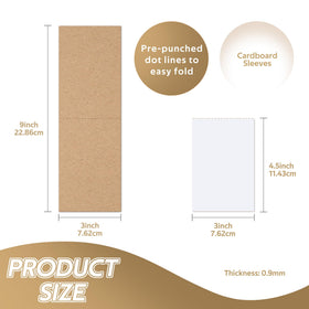 DEDC 200Pcs protector opened bundle reveals 3x9 inch sleeves for full coverage