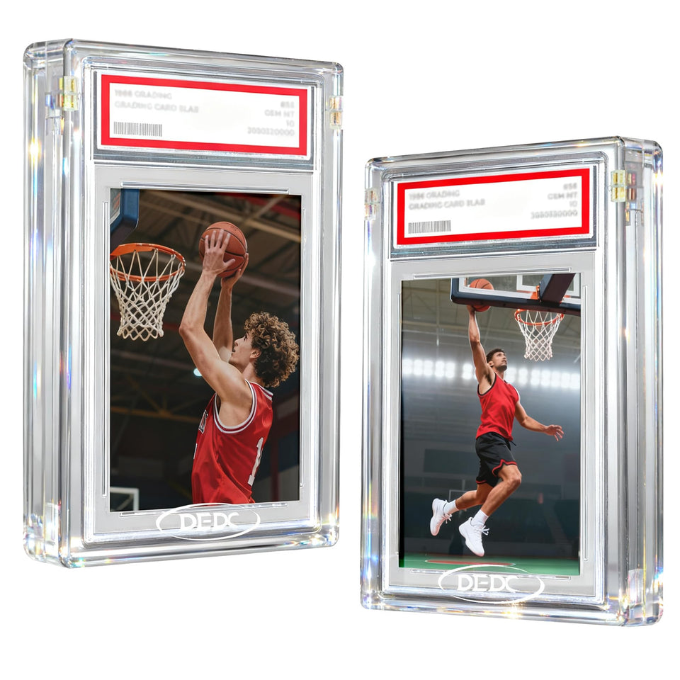 DEDC 2PCS PSA card display case exterior dimensions for a snug, secure slab fit.