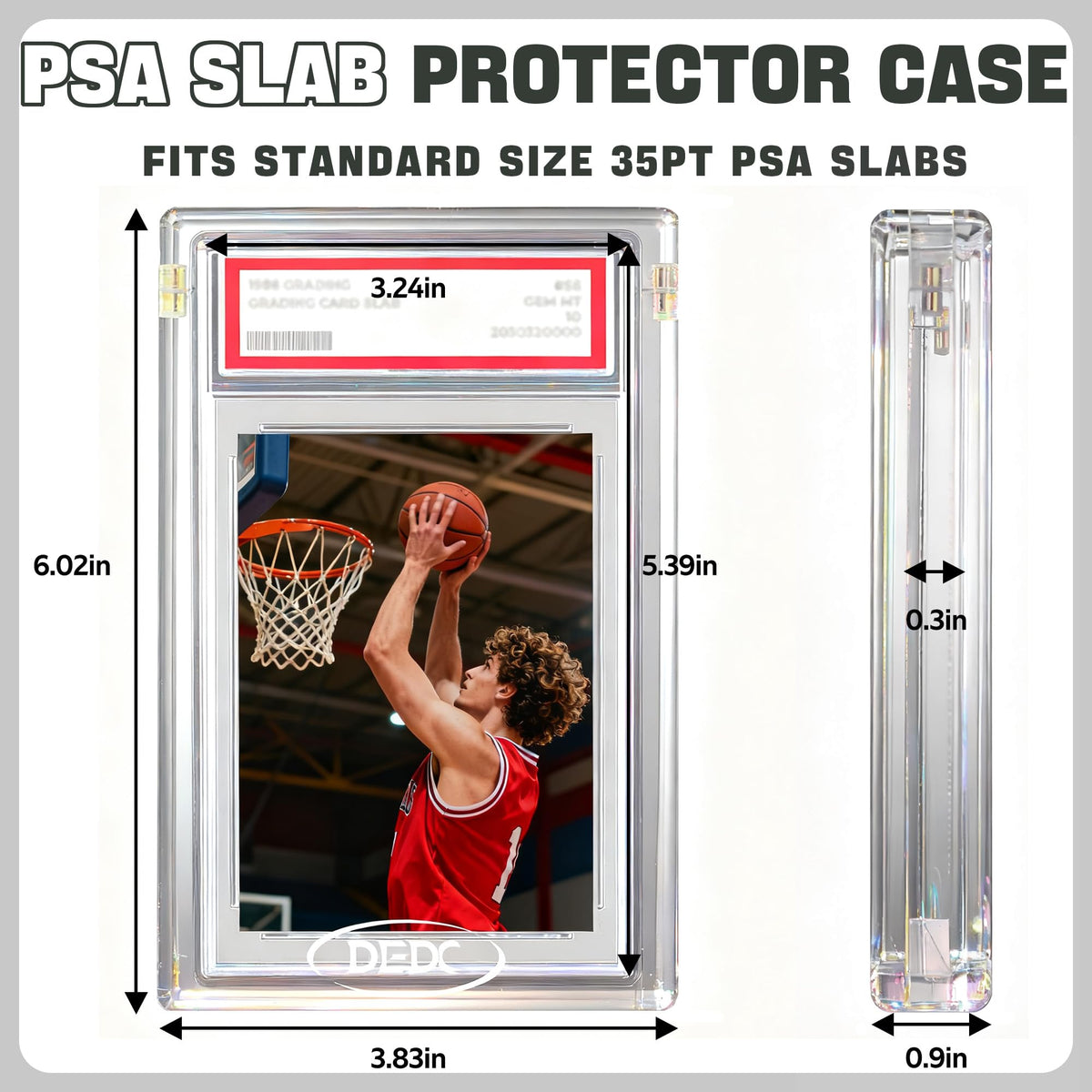 DEDC anti-yellowing coating keeps transparency clear over time for collectors.