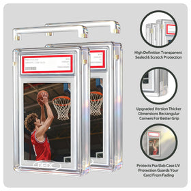 DEDC PSA card display case interior dimensions ensure no looseness, protective viewing.
