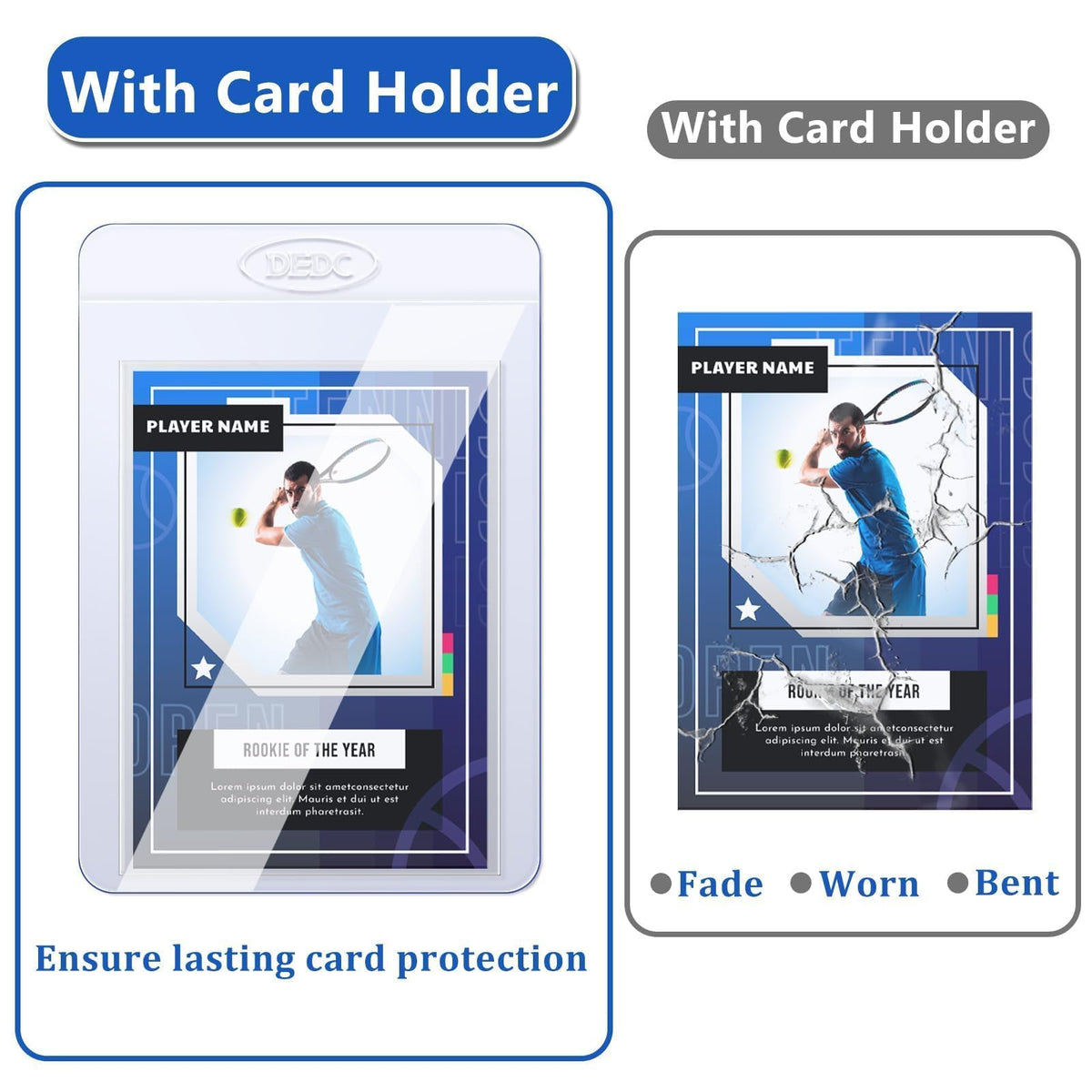 DEDC shipping label for trackable card submissions