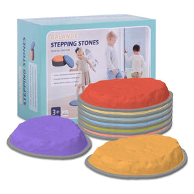 DEDOO 8Pcs stepping stones, colorful stones, for safe indoor play and active fun.