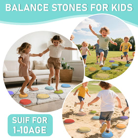 DEDOO 8Pcs stones support multi-kid playtime and extended activity.