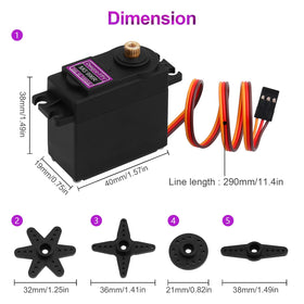 Deegoo-FPV MG996R in RC car robot setups enables precise control and actuation