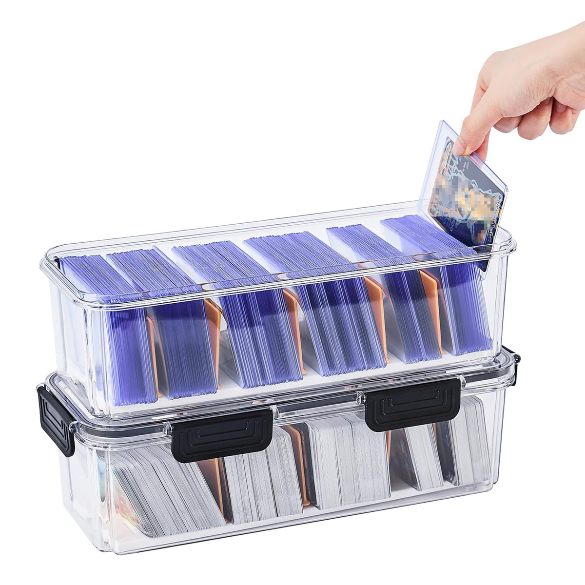 DEEIF Toploader box clear case lets you see cards clearly and protected.