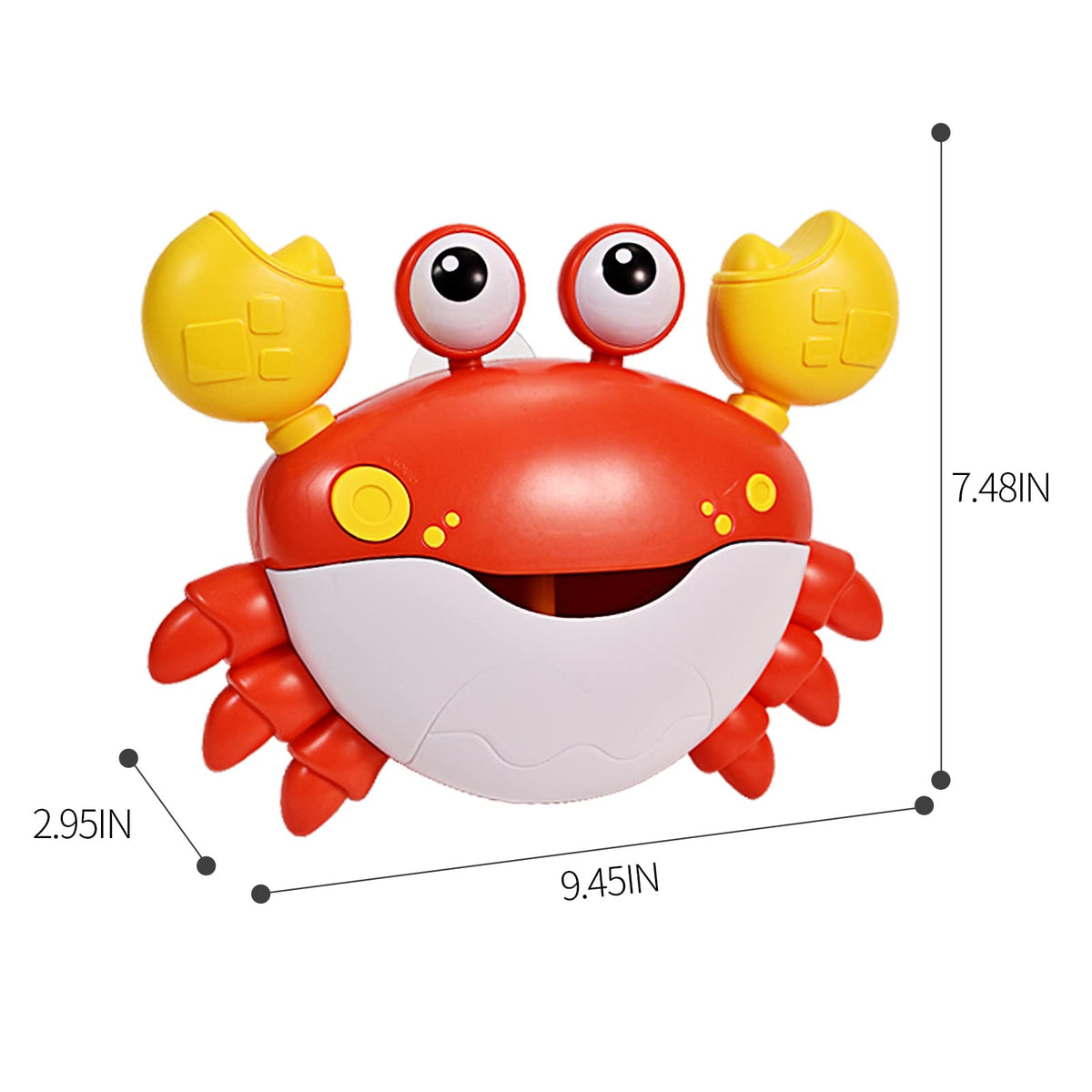 Deejoy Crab Bubble Bath Maker red-design adds visual appeal for kids
