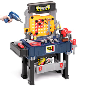 Deejoy kids tool bench with realistic electric drill for imaginative play and motor skills