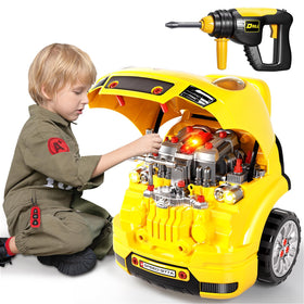 Deejoy large truck builder kit engine removal for hands-on repair play.