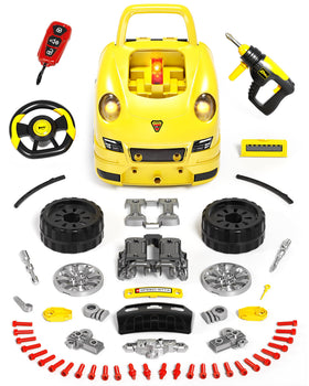 Deejoy large truck builder kit open engine cover for step-by-step checks.