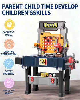 Deejoy mechanical miter saw toy showcasing safe kid-friendly design