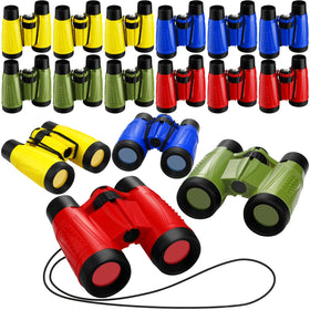 Deekin 16 toy binoculars bulk pack with neck straps for shared play and party favors.