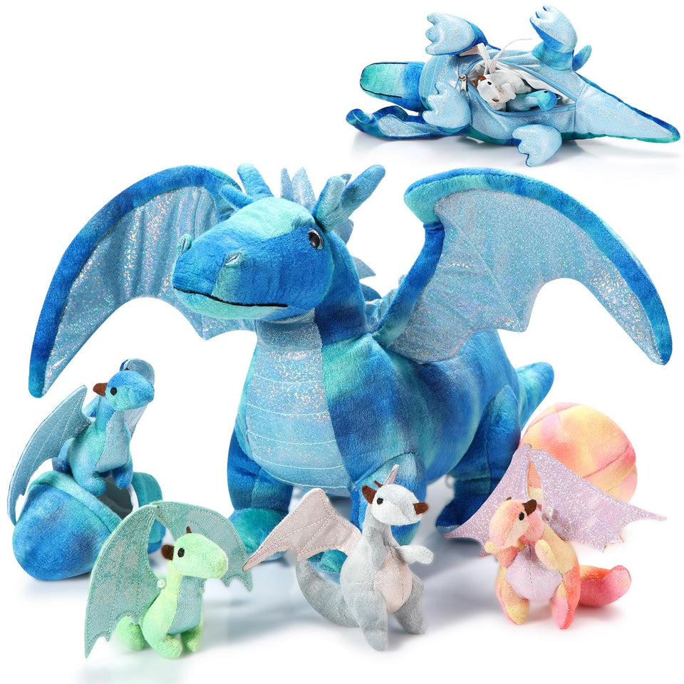 Deekin 16-inch dragon plush ready for hugs and room decor.