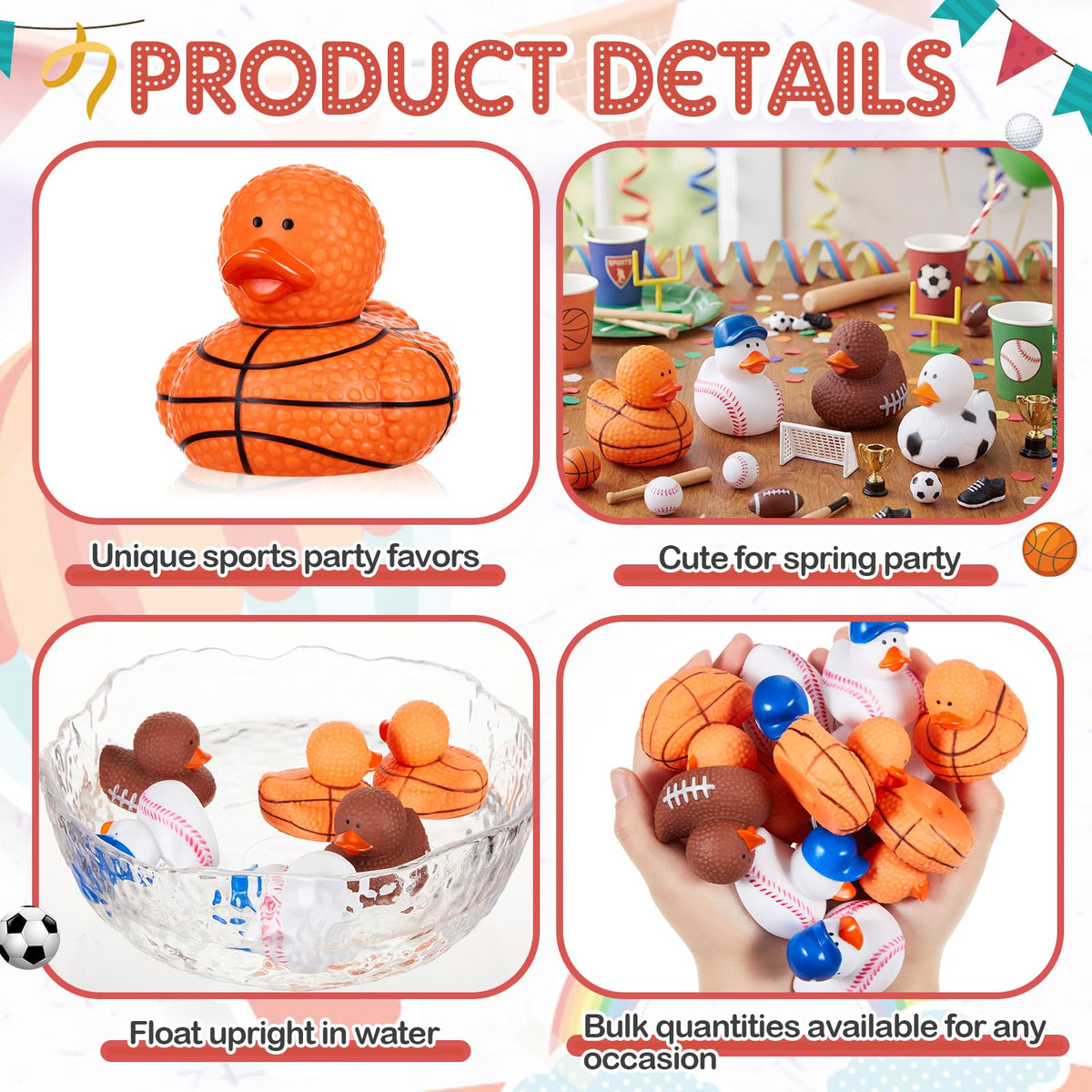 Deekin 2-inch sport rubber duck, durable and kid-friendly.