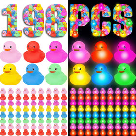Deekin 48-pcs LED rubber ducks pack lights up for party favors