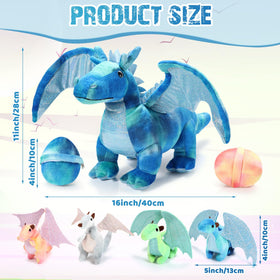 Deekin 4-inch baby dragon plush in colorful cuddle design, great for stories.