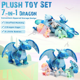 Deekin 4-inch baby dragon plush as a friendly nap companion.