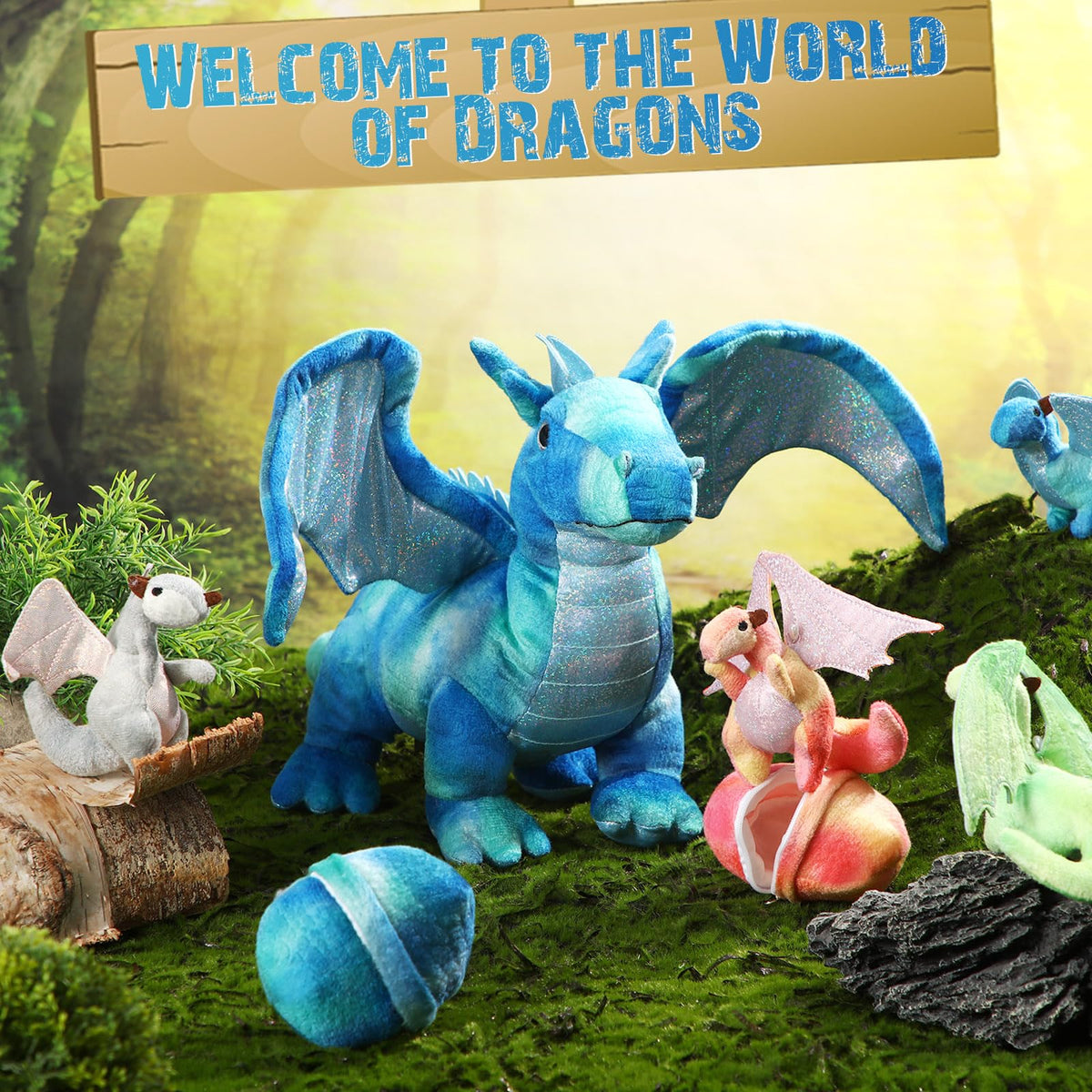 Deekin 4-inch baby dragon plush ideal as a gift for young dragon lovers.