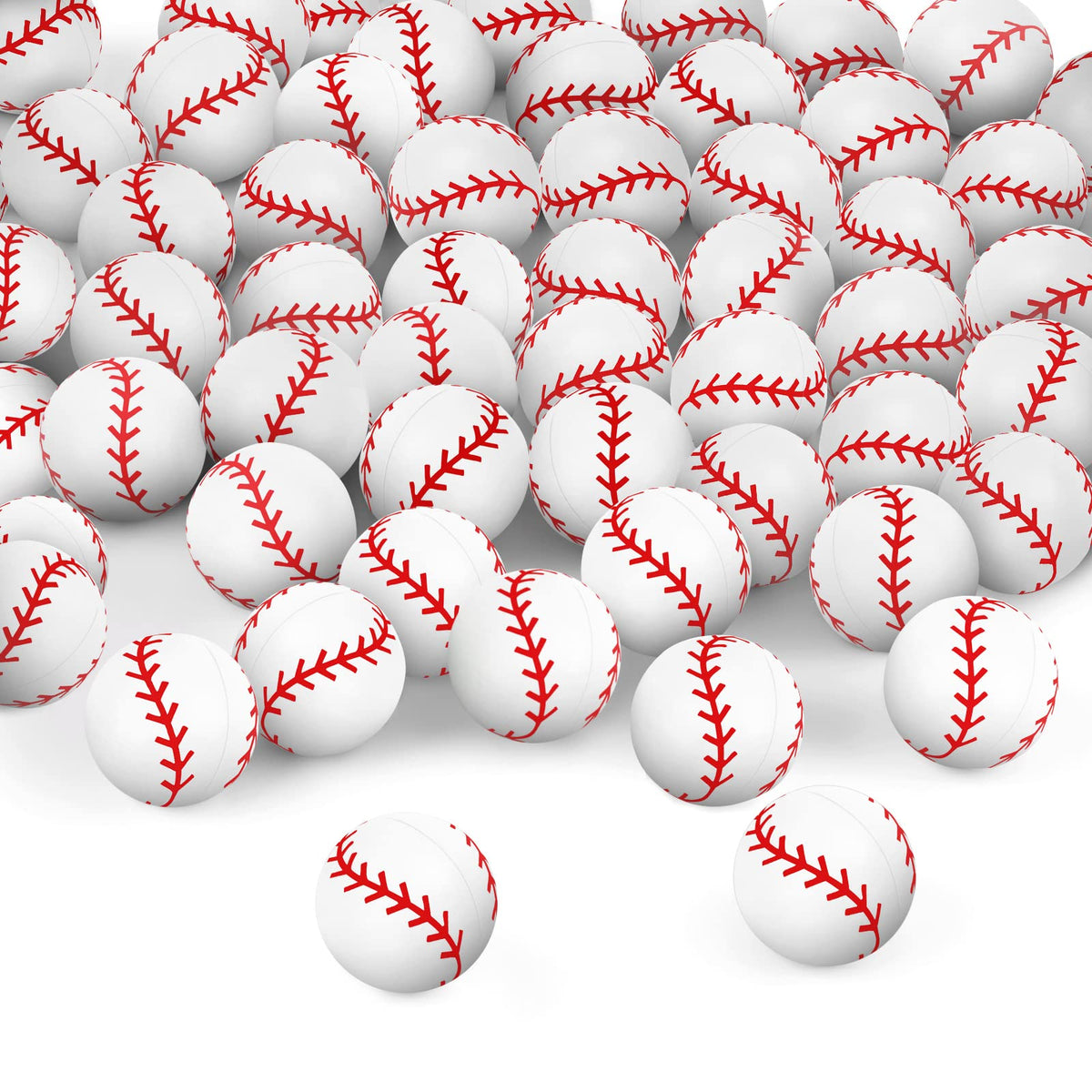 Deekin baseball bouncy ball 200-count pack for party favors and play.