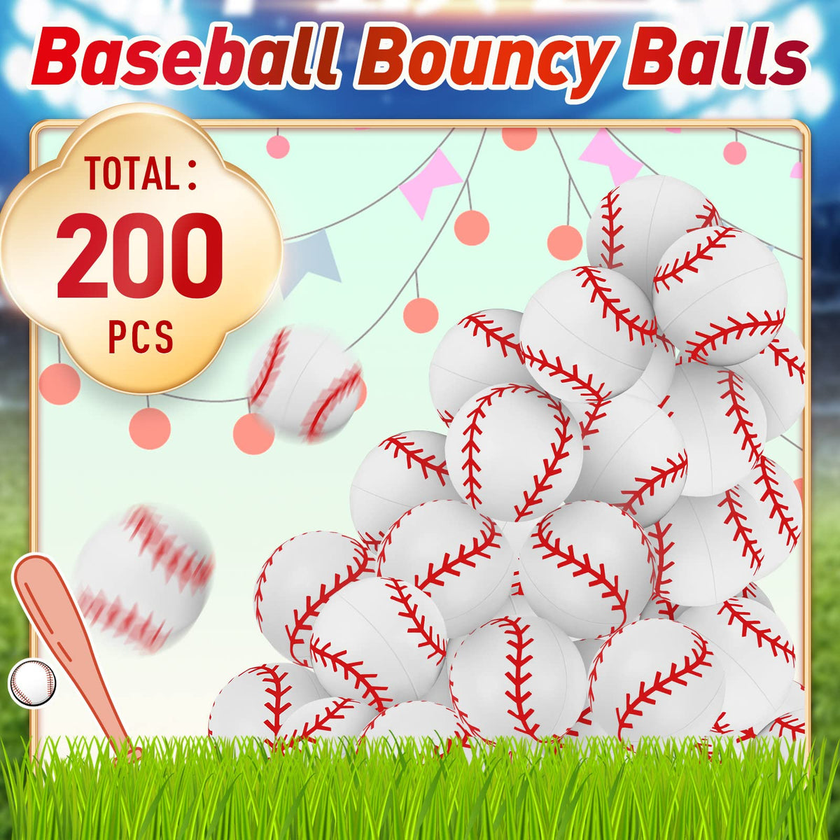 Deekin baseball bouncy ball in use during kids outdoor play.