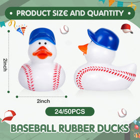 Close-up of Deekin baseball duck head with green hat for photos.